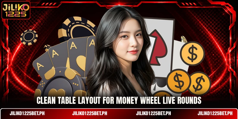 Clean table layout for Money Wheel Live rounds Clean table layout for Money Wheel Live rounds