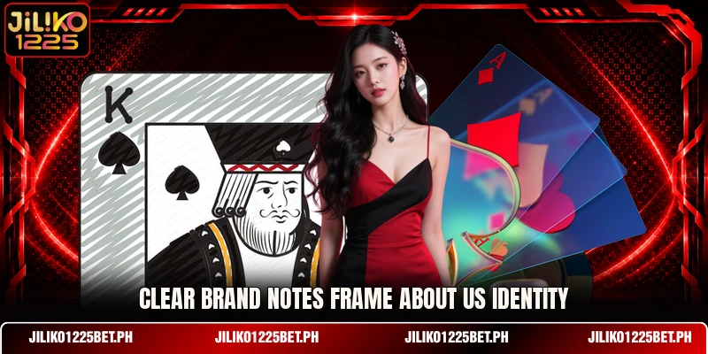 Clear brand notes frame about us identity Clear brand notes frame about us identity