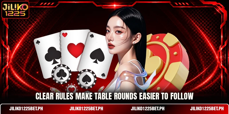 Clear rules make table rounds easier to follow Clear rules make table rounds easier to follow