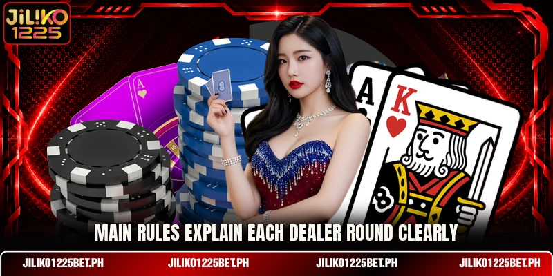 Main rules explain each dealer round clearly Main rules explain each dealer round clearly
