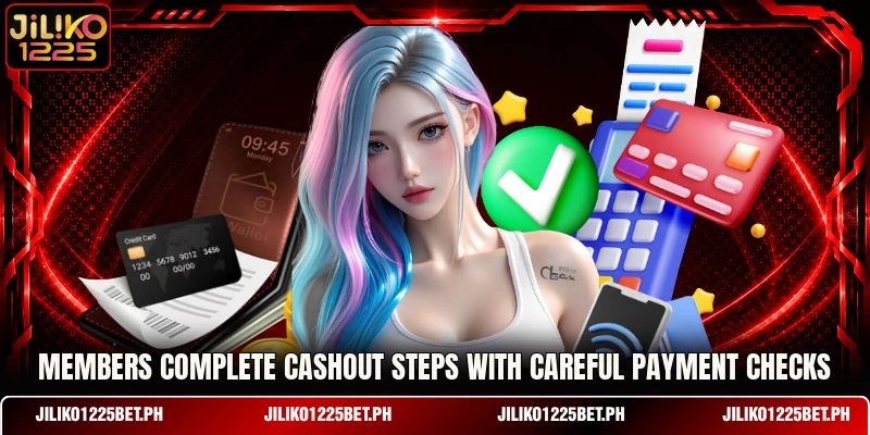 Members complete cashout steps with careful payment checks Members complete cashout steps with careful payment checks