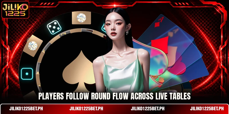 Players follow round flow across live tables Players follow round flow across live tables