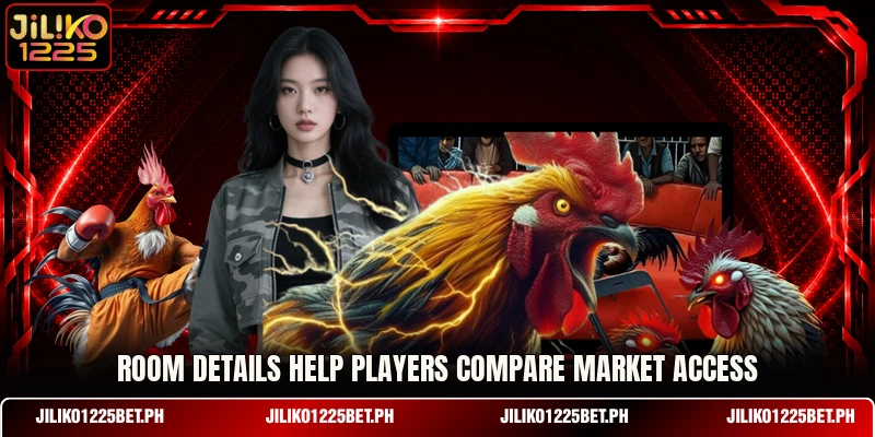 Room details help players compare market access Room details help players compare market access